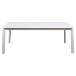 Melrion Metal Outdoor Extension Dining Table, 200-300cm, White
