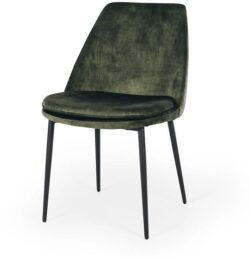 Mia Velvet Dining Chair - Moss Green
