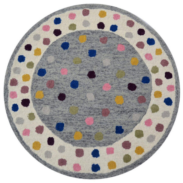 Montreal Hand Tufted Kids Wool Round Rug, 100cm