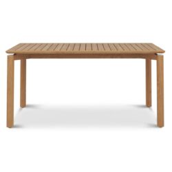 Natamia Teak Timber Outdoor Dining Table, 160cm