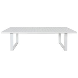 Otterburn Metal Outdoor Dining Table, 260cm, White