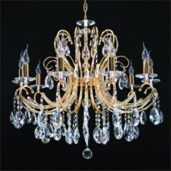 Persephone Asfour Crystal Chandelier, 10 Arm, Gold