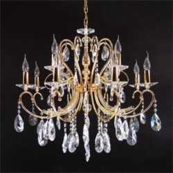 Persephone Asfour Crystal Chandelier, 12 Arm, Gold