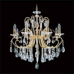 Persephone Asfour Crystal Chandelier, 8 Arm, Gold