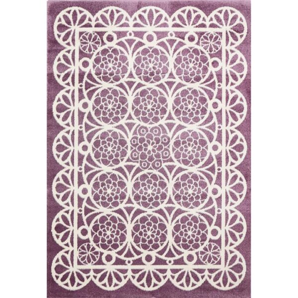 Piccolo Lace Turkish Made Kids Rug, 120x170cm, Plum