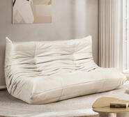 Poly 2 Seater Floor Lazy Sofa Neutral