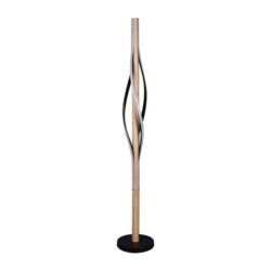 Randy Sleek Curvy LED Standing Floor Light Lamp Black/Wood