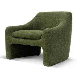 Rubin Fabric Armchair - Khaki Green by Interior Secrets - AfterPay Available