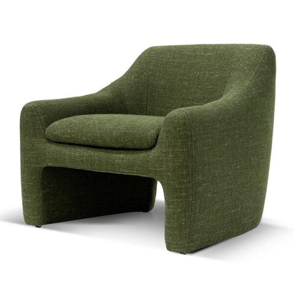 Rubin Fabric Armchair - Khaki Green by Interior Secrets - AfterPay Available