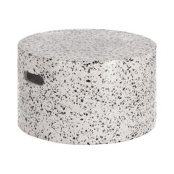 Salerno Terrazzo Indoor / Outdoor Round Coffee Table, 52cm, White