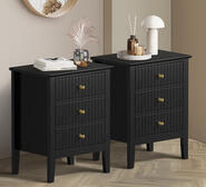 Set Of 2 Formosa Bedside Tables Black