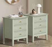 Set Of 2 Formosa Bedside Tables Green