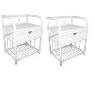 Set Of 2 Suzane Bedside Tables White