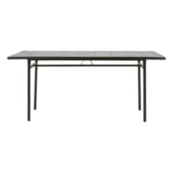 Sheffield Ceramic Tiled Iron Outdoor Dining Table, 180cm, Black