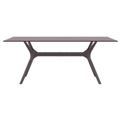 Siesta Ibiza Commercial Grade Indoor / Outdoor Dining Table, 180cm, Chocolate
