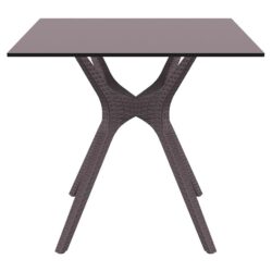 Siesta Ibiza Commercial Grade Indoor / Outdoor Square Dining Table, 80cm, Chocolate