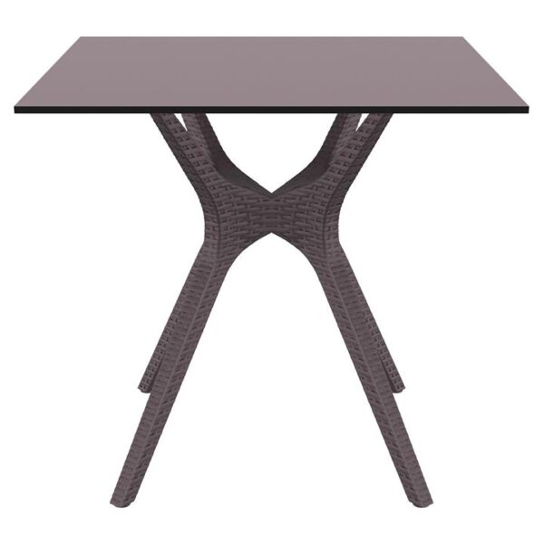 Siesta Ibiza Commercial Grade Indoor / Outdoor Square Dining Table, 80cm, Chocolate