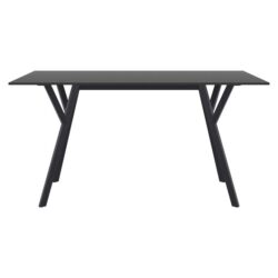 Siesta Max Commercial Grade Indoor / Outdoor Dining Table, 140cm, Black