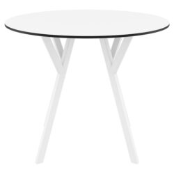 Siesta Max Commercial Grade Indoor / Outdoor Round Dining Table, 90cm, White
