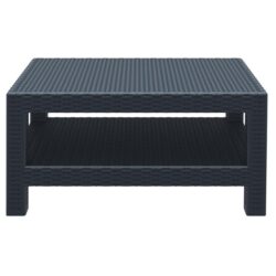Siesta Monaco Commercial Grade Resin Wicker Outdoor Coffee Table, 93cm, Anthracite