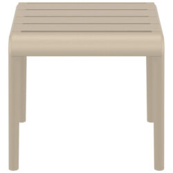 Siesta Paris Commercial Grade Outdoor Side Table / Footrest, Taupe