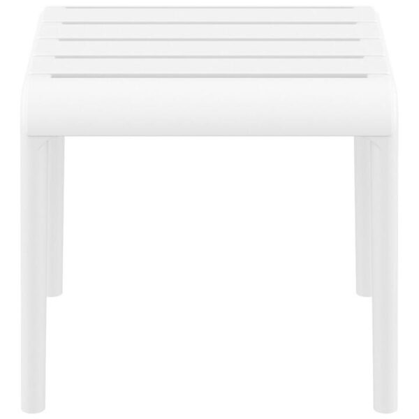 Siesta Paris Commercial Grade Outdoor Side Table / Footrest, White