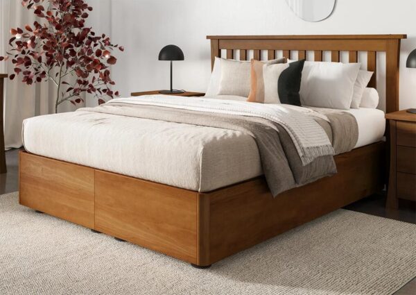 Sleepneat Double Bed Base - Old Rimu