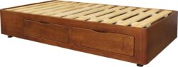 Sleepneat King Single 2 Drawer Bed Base Left Hand - Old Rimu