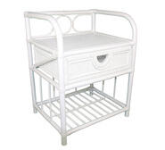 Suzane Bedside Table White