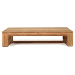 Tanoa Teak Timber Outdoor Lowline Coffee Table, 122cm