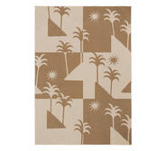Tanta Print Indoor Outdoor Washable Rug Brown Large