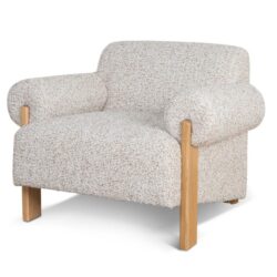 Teria Fabric Armchair - Sand Beige by Interior Secrets - AfterPay Available