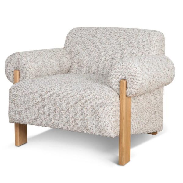 Teria Fabric Armchair - Sand Beige by Interior Secrets - AfterPay Available