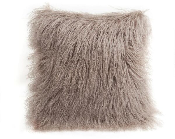 Tibet Sheepskin Cushion - Birch