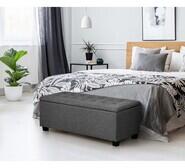 Timea Storage Ottoman Bench Grey