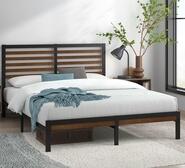 Trix King Single Brown Bed Frame Black