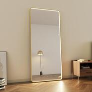 Tyra 180Cm Illuminated Mirror Yellow