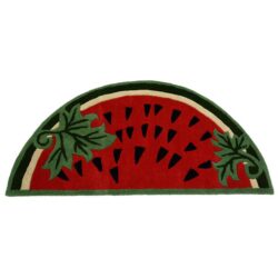 Watermelon Handwoven Wool Kids Rug, 127x67cm