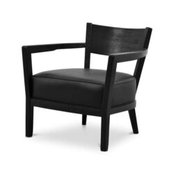 Wendell PU Armchair - Full Black by Interior Secrets - AfterPay Available