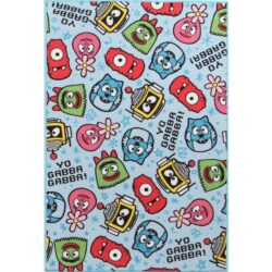 Yo Gabba Gabba Faces Kids Rug, 150x100cm, Blue