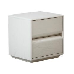 Annika 50cm Bedside Table - Matte Warm White by Interior Secrets - AfterPay Available
