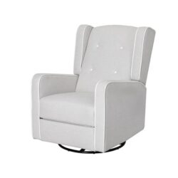 Artiss Recliner Armchair 360Â° Swivel Grey Fabric