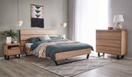 Bridge Queen Bedroom Package With Tallboy And Slumberhaven Mattress Brown