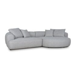 Carina Right Chaise Sofa - Chrome Grey by Interior Secrets - AfterPay Available