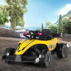 Costway12V Kids Electric Ride on Car with Remote Control 3-7 Years Old-Yellow