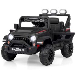 Costway12V Kids Ride on Truck Electric Toy Car with Remote Control-Black