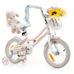 Costway14 Inch Kids Bike for Kids Aged 3-5 Years Old Children Training Bicycle-Pink