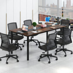 Costway180cm Rectangle Conference Room Table Seats 8-10 People for Office
