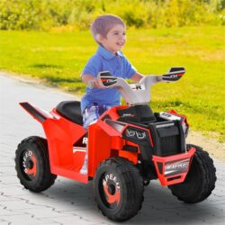 Costway6V Battery Powered Kids Ride on ATV with Direction Control-Red
