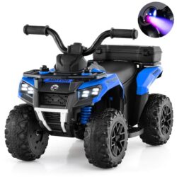 Costway6V Kids Ride On ATV with Music and Spray Function-Blue
